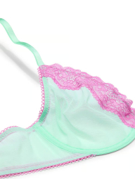 Комплект белья Victoria's Secret бюст и трусики тонг 1159839822 (Бирюзовый 38C/L)