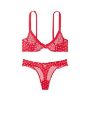 Комплект белья Victoria's Secret бюст и трусики 1159838591 (Красный 32B/XS)