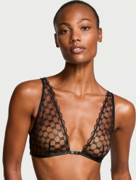 Комплект белья Victoria's Secret лиф триангл и трусики стринги 1159838641 (Черный S)