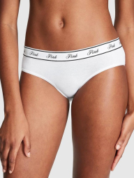 Женский комплект белья Victoria's Secret PINK бюст Push Up и трусики хипхагеры 1159838655 (Белый 36D/L)