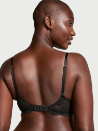 Кружевной комплект белья Victoria's Secret бюстгальтер и трусики бикини 1159838890 (Черный 36DDD/L)