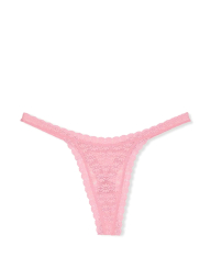 Комплект белья Victoria's Secret бралетт бандо и трусики тонг 1159838980 (Розовый L)