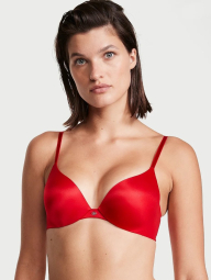 Комплект білизни Victoria's Secret бюст Push-Up та трусики стрінги 1159839134 (Червоний 36A/M)