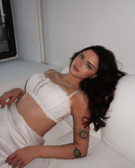 Мереживний комплект Victoria's Secret бюстгальтер і бікіні трусики 1159839169 (Молочний XS)