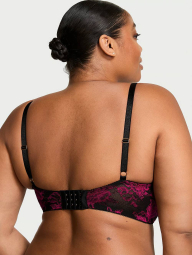 Шикарный кружевной комплект белья Victoria's Secret бюст и трусики чики 1159839190 (Черный/Розовый 32B/XS)
