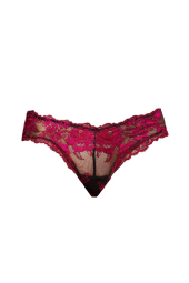 Шикарный кружевной комплект белья Victoria's Secret бюст и трусики чики 1159839190 (Черный/Розовый 32B/XS)