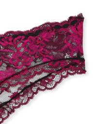 Шикарный кружевной комплект белья Victoria's Secret бюст и трусики чики 1159839190 (Черный/Розовый 32B/XS)
