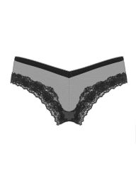 Комплект белья с кружевом Victoria's Secret бюст и трусики чики 1159839228 (Черный 34B/S)