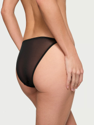Шикарный комплект белья из экокожи Victoria's Secret бюст Push-up и трусики бикини 1159839335 (Черный 34A/XS)