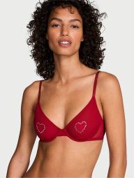 Комплект білизни Victoria's Secret бюст та трусики тонг 1159839552 (Червоний 32C/S)