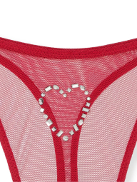 Комплект білизни Victoria's Secret бюст та трусики тонг 1159839553 (Червоний 34B/S)