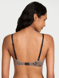 Шикарный комплект белья Victoria's Secret гладкий бюстгальтер Push-Up и кружевные трусики чики 1159839759 (Леопардовый 34B/M)