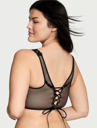 Розкішний комплект Victoria's Secret корсетний топ та трусики стрінги 1159839848 (Чорний M)