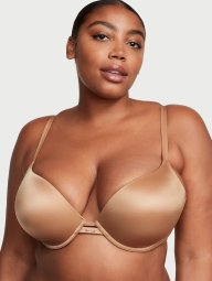Гладкий комплект білизни Victoria's Secret погруддя Push-Up та трусики тонг 1159839881 (Коричневий 38DD/XL)
