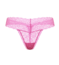 Мереживний комплект білизни Victoria's Secret бюстгальтер Push-up та трусики тонг 1159840052 (Рожевий 34B/S)