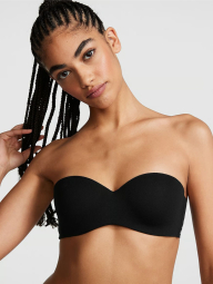 Комплект білизни Victoria's Secret PINK бюст та трусики стрінги 1159840106 (Чорний 36A/M)