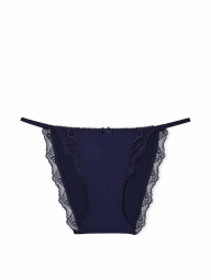 Комплект белья Victoria's Secret бюст Push-Up и трусики стринг бикини 1159840371 (Синий 38B/L)