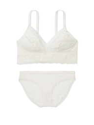 Шикарный комплект белья Victoria's Secret бралетт и трусики бикини 1159840380 (Молочный M)