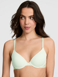 Женский комплект белья Victoria's Secret Pink лиф Push-Up и трусики бикини 1159840493 (Салатовый 32C/S)