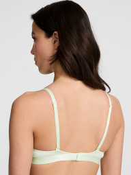 Женский комплект белья Victoria's Secret Pink лиф Push-Up и трусики бикини 1159840493 (Салатовый 32C/S)