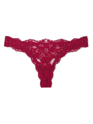 Комплект білизни Victoria's Secret бралетт та трусики тонг 1159840560 (Бордовий L)