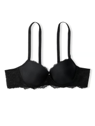 Женский комплект белья Victoria's Secret лиф и трусики бикини 1159841053 (Черный 32A/XS)