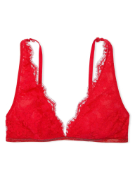 Шикарный комплект белья Victoria's Secret лиф триангл и трусики стринги со стразами 1159841155 (Красный XS)
