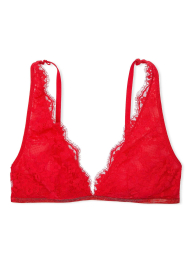 Шикарный комплект белья Victoria's Secret лиф триангл и трусики бразильяна со стразами 1159841461 (Красный L)