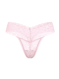 Кружевной комплект белья Victoria's Secret лиф Push-Up с пайетками и трусики тонг 1159841720 (Розовый 36B/M)