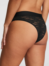 Эффектный комплект белья Victoria's Secret Pink бюст Super Push-Up и трусики бразилианы 1159842141 (Черный 32B/XS)
