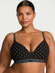 Женский комплект белья Victoria's Secret лиф и трусики тонг 1159842248 (Черный 34A/S)