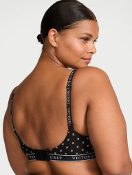 Женский комплект белья Victoria's Secret лиф и трусики тонг 1159842248 (Черный 34A/S)