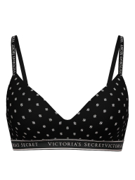 Женский комплект белья Victoria's Secret лиф и трусики тонг 1159842248 (Черный 34A/S)