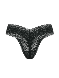 Роскошный кружевной комплект Victoria's Secret бралетт и трусики тонг 1159842594 (Черный M)