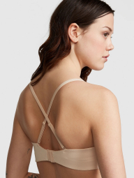 Женский комплект белья Victoria's Secret Pink бюст Push-Up и трусики хипхаггеры 1159842868 (Бежевый 34C/M)