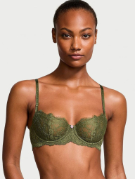 Мереживний комплект білизни Victoria's Secret погруддя та трусики стрінги 1159844004 (Зелений 34C/M)
