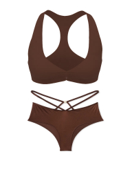 Гладкий комплект білизни Victoria's Secret бралетт з технологією FeatherSoft та трусики чики 1159844397 (Коричневий S)