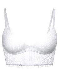 Эффектный комплект Victoria's Secret бюст Push-Up и трусики тонг 1159844604 (Белый 32A/XS)