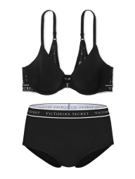Жіночий комплект білизни Victoria's Secret ліф та трусики 1159845333 (Чорний 36B/M)