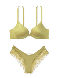 Комплект білизни Victoria's Secret погруддя Push-Up та трусики чики 1159846356 (Зелений 32C/S)