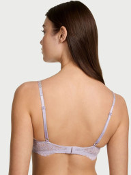 Кружевной комплект со стразами Victoria's Secret бюстгальтер и трусики бразильяны 1159847834 (Сиреневый M)