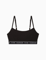 Женский комплект Calvin Klein бюст-топ и трусики тонг 1159847843 (Черный XS)