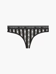 Женский комплект Calvin Klein бюст-топ и трусики тонг 1159847843 (Черный XS)