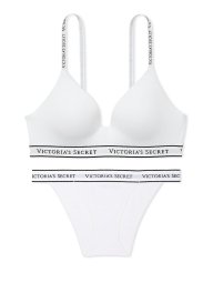 Женский комплект белья Victoria's Secret бралетт и трусики танга 1159848953 (Белый 36C/L)