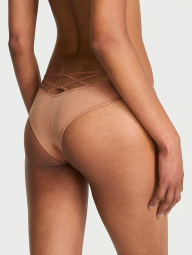 Комплект білизни Victoria's Secret погруддя Push-Up та трусики танга 1159849238 (Бежевий 32A/XS)