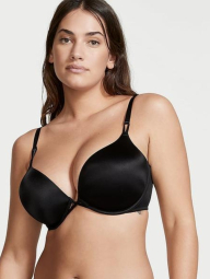 Комплект білизни Victoria's Secret бюстгальтер Push-up та трусики тонг 1159849305 (Чорний 38DD/XL)