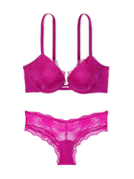 Комплект белья Victoria's Secret бюстгальтер Push-up и трусики чики 1159849895 (Розовый 34A/S)