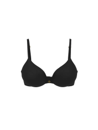 Комплект белья Victoria's Secret бюст Push-Up и трусики тонг 1159849904 (Черный 38D/XL)