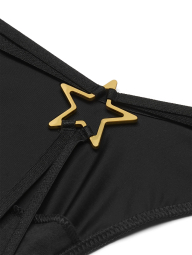 Комплект белья Victoria's Secret бюст Push-Up и трусики тонг 1159849904 (Черный 38D/XL)