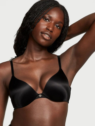 Комплект білизни Victoria's Secret погруддя Push-Up та трусики тонг 1159849904 (Чорний 38D/XL)